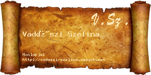 Vadászi Szelina névjegykártya